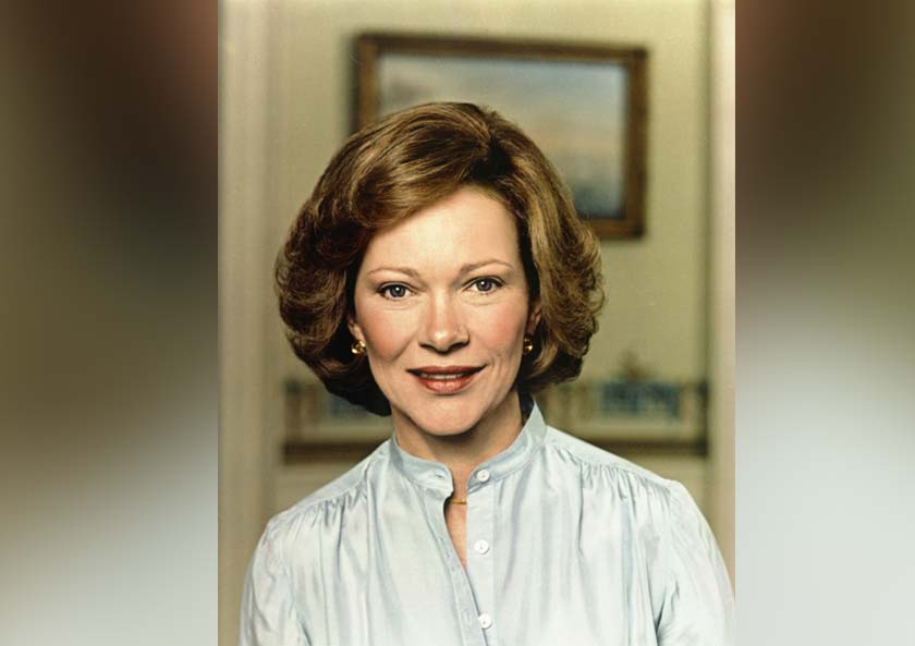 White House portrait of Rosalynn Carter taken on August 16, 1979. (Credit: Jimmy Carter Library)