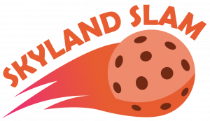 Skyland Slam - text with pickleball