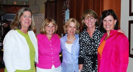 Five women standing in a row and smiling Friends of Skyland Trail: Dana Halberg, Bobbi Cleveland, Anne Sterchi, Beth Finnerty, Brooke Weinmann