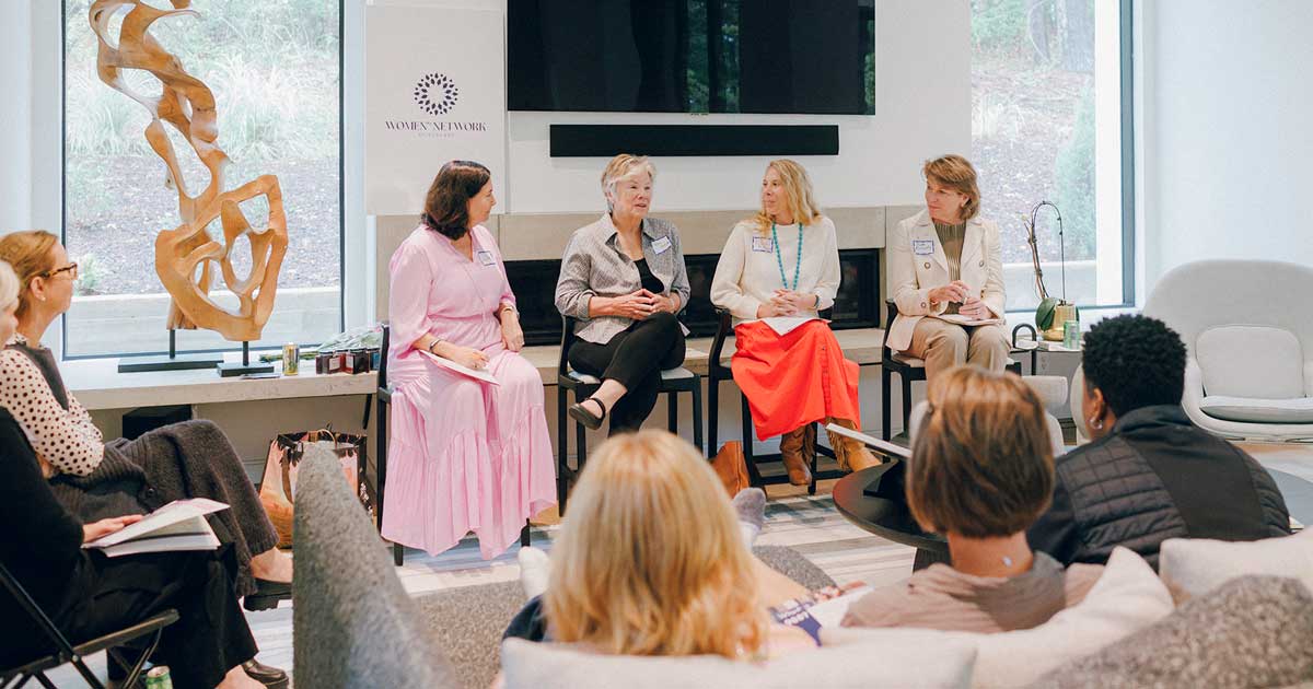 Beth Finnerty participated in a mental health panel discussion at the Womens Network of Serenbe.