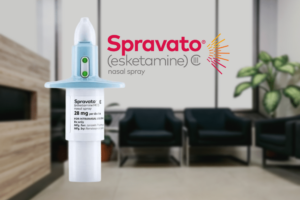 Spravato workmark and image of nasal spray